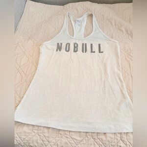 NOBULL Women's medium Cream racerback Tank Top